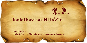 Nedelkovics Milán névjegykártya